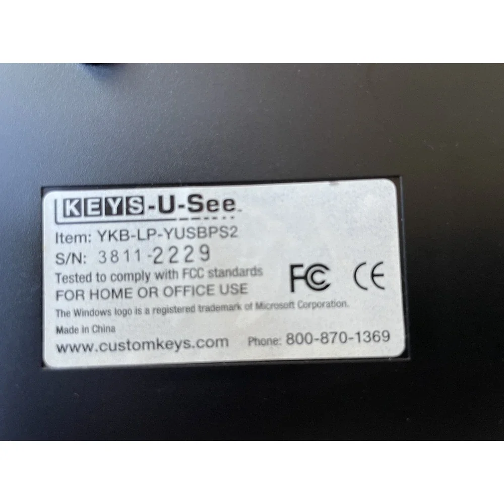 AbleNet Keys-U-See Large Print Multimedia USB Keyboard Wired QWERTY YKB-LP-YUSB